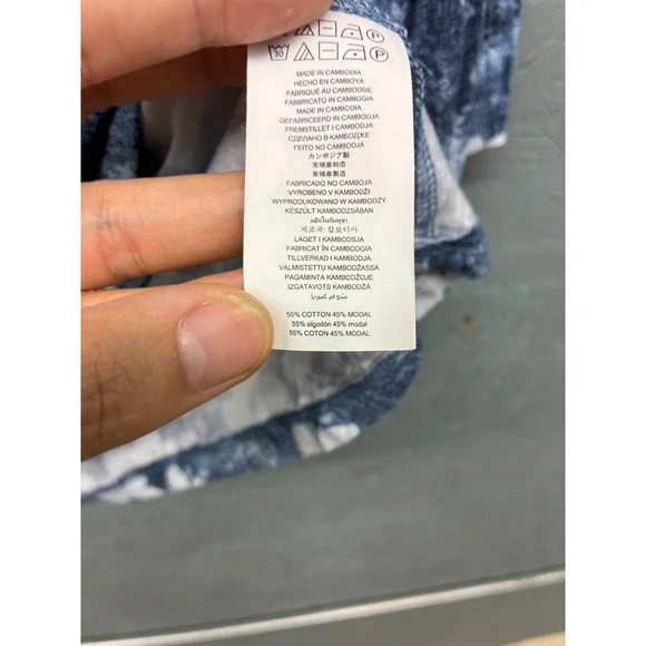 Michael Michael Kors Floral Print Top Women's‎ P/S Blue White 3/4 Sleeve - Picture 5 of 9